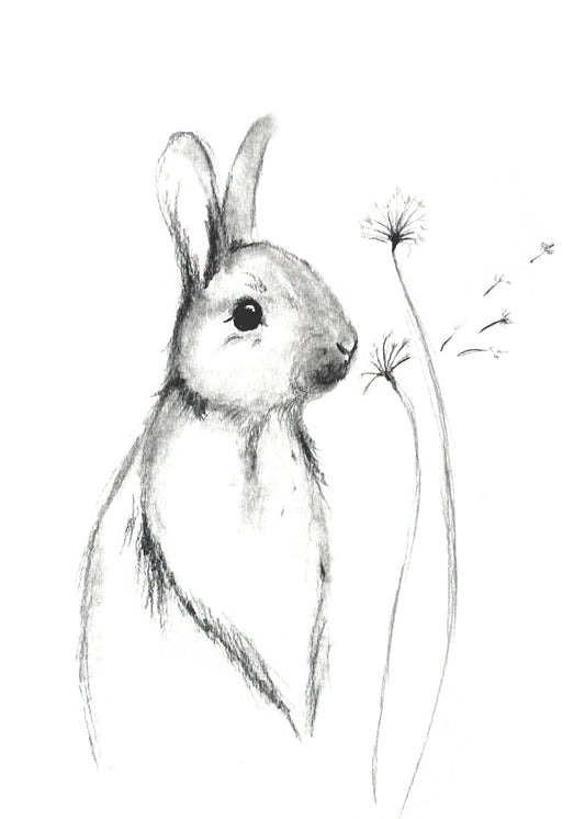 Poster Print - Wishful Thinking Bunny